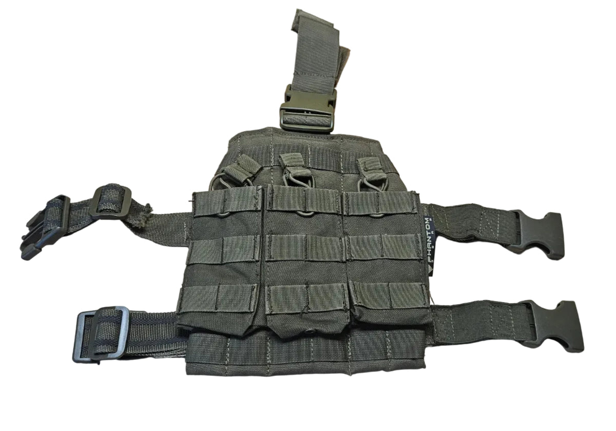 Condor MOLLE Drop Leg Panel w/Condor Tactical Open Top Triple AR15 / M4 / M16 / 5.56 NATO Magazine Pouch