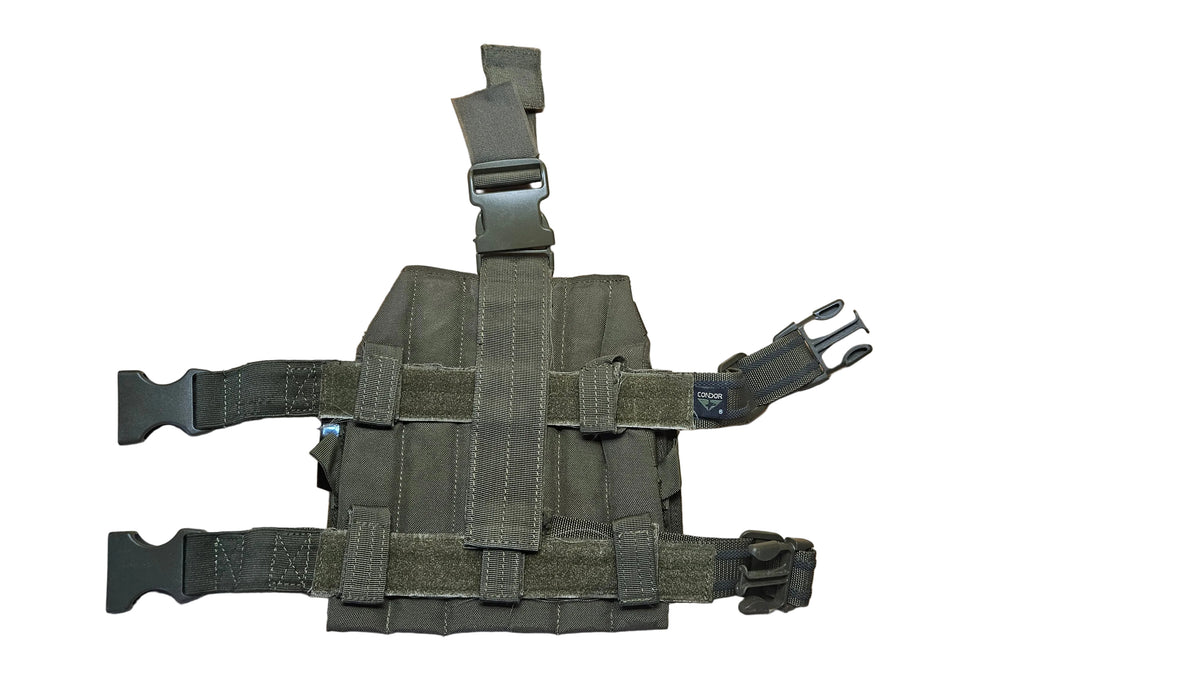 Condor MOLLE Drop Leg Panel w/Condor Tactical Open Top Triple AR15 / M4 / M16 / 5.56 NATO Magazine Pouch
