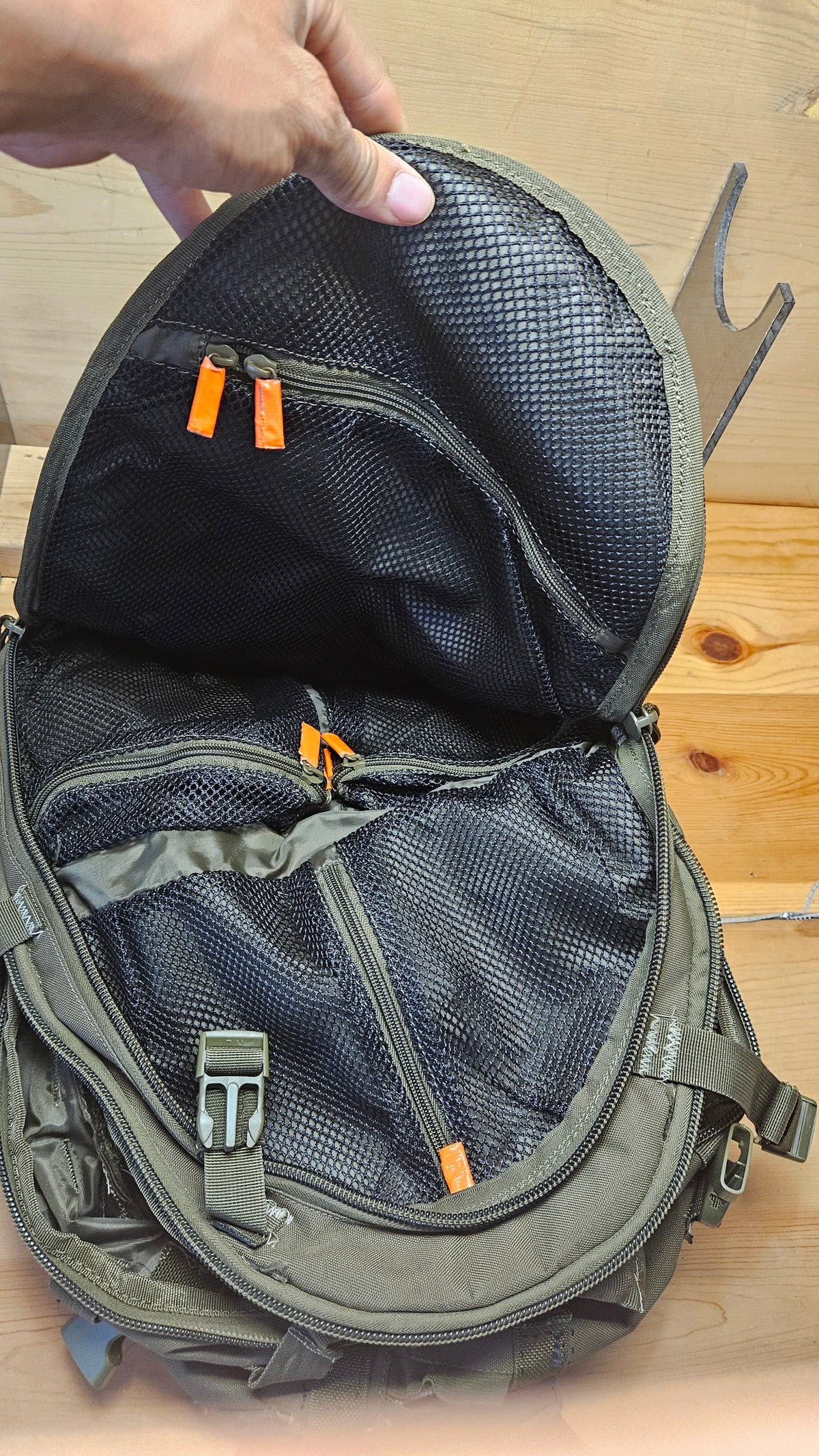 OD Pre-owned green backpack